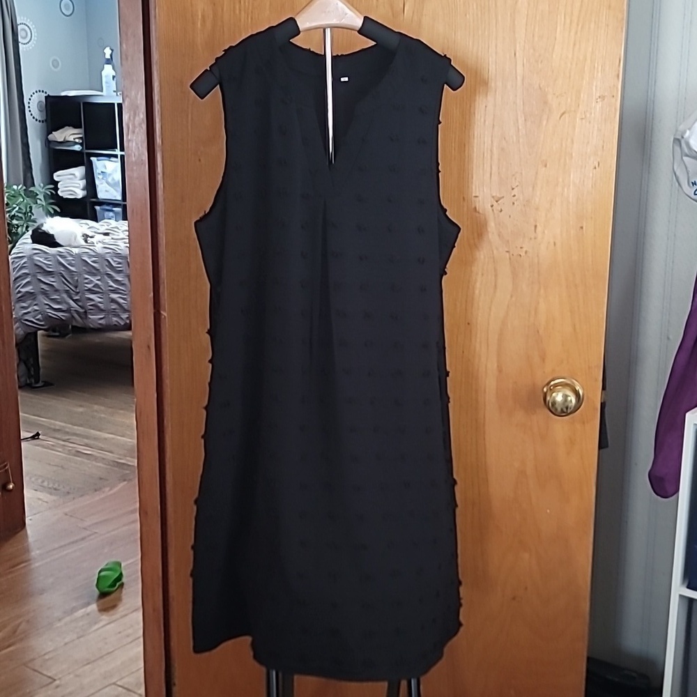Shein Black Sleeveless Shift Dress